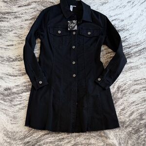 Denim Black Women's Jacket/ Dress By Ethyl
